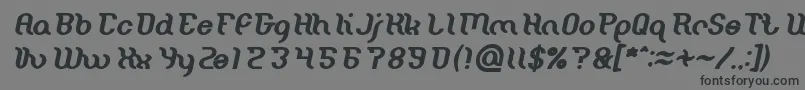 Miracle Bold Italic Font – Black Fonts on Gray Background