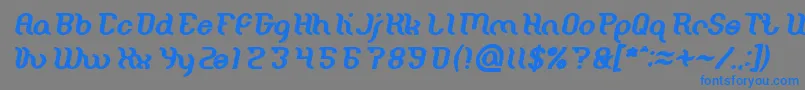 Miracle Bold Italic Font – Blue Fonts on Gray Background
