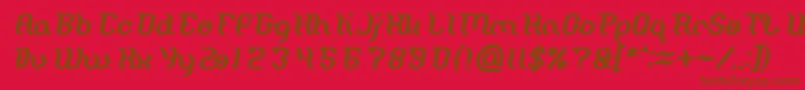 Miracle Bold Italic Font – Brown Fonts on Red Background