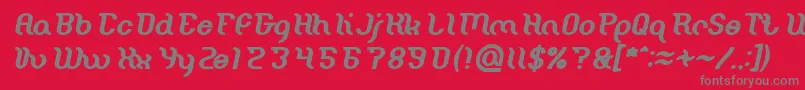 Miracle Bold Italic Font – Gray Fonts on Red Background