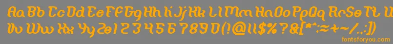 Miracle Bold Italic Font – Orange Fonts on Gray Background