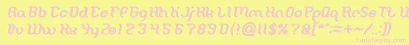 fuente Miracle Bold Italic – Fuentes Rosadas Sobre Fondo Amarillo