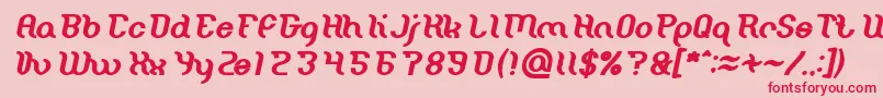 Police Miracle Bold Italic – polices rouges sur fond rose