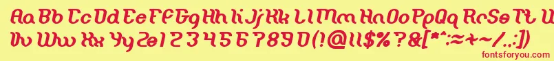 fuente Miracle Bold Italic – Fuentes Rojas Sobre Fondo Amarillo