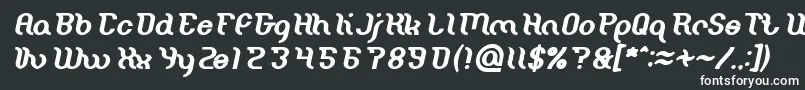 Czcionka Miracle Bold Italic – białe czcionki