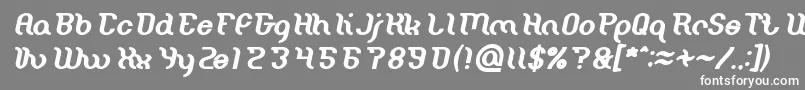 Miracle Bold Italic Font – White Fonts on Gray Background
