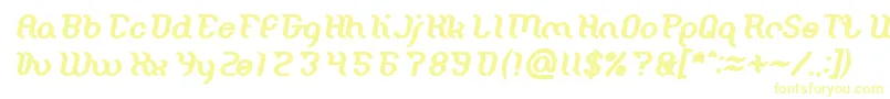 Czcionka Miracle Bold Italic – żółte czcionki