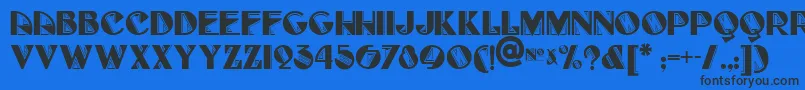 Full Font – Black Fonts on Blue Background