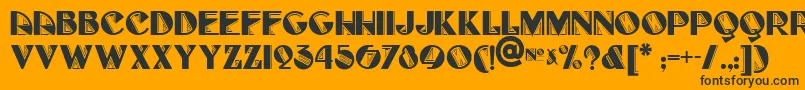 Full Font – Black Fonts on Orange Background