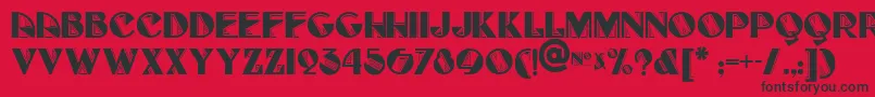 Full Font – Black Fonts on Red Background