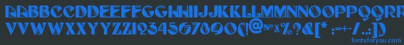 Full Font – Blue Fonts on Black Background