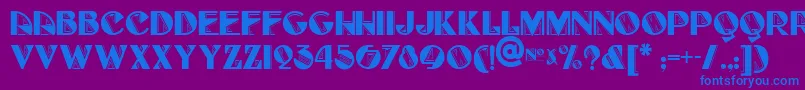 Full Font – Blue Fonts on Purple Background