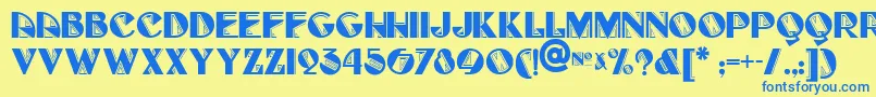 Full Font – Blue Fonts on Yellow Background