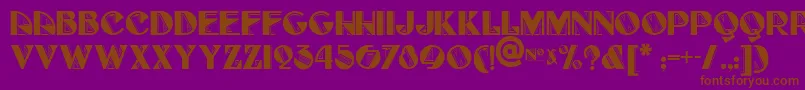 Full-Schriftart – Braune Schriften auf violettem Hintergrund