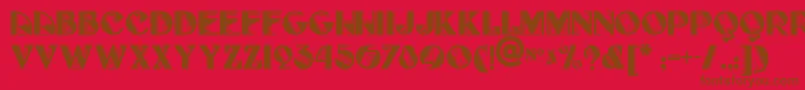 Full Font – Brown Fonts on Red Background