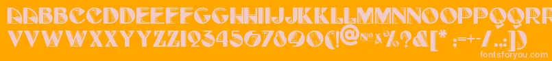Full-fontti – vaaleanpunaiset fontit oranssilla taustalla