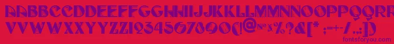 Full Font – Purple Fonts on Red Background