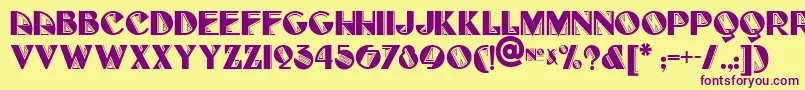 Full Font – Purple Fonts on Yellow Background