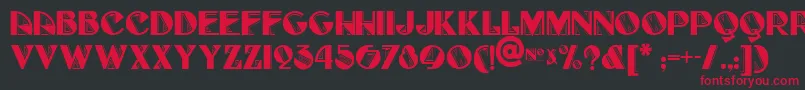 Full Font – Red Fonts on Black Background