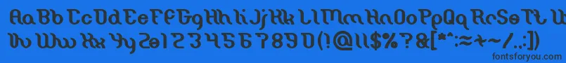 フォントMiracle Bold – 黒い文字の青い背景