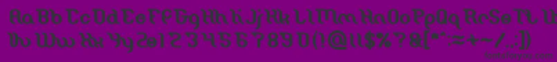 フォントMiracle Bold – 紫の背景に黒い文字