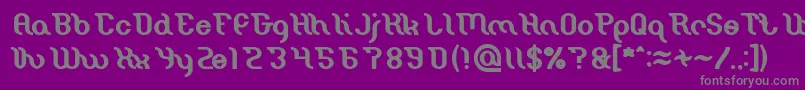 フォントMiracle Bold – 紫の背景に灰色の文字