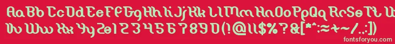 フォントMiracle Bold – 赤い背景に緑の文字