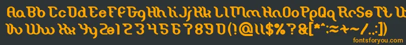 フォントMiracle Bold – 黒い背景にオレンジの文字
