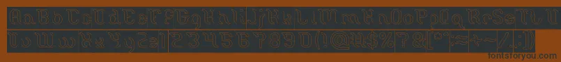 Miracle Hollow Inverse Font – Black Fonts on Brown Background