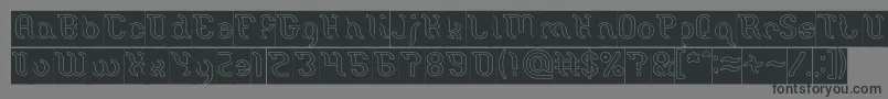Miracle Hollow Inverse Font – Black Fonts on Gray Background