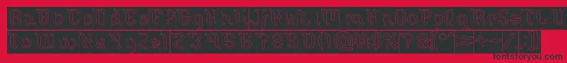 Miracle Hollow Inverse Font – Black Fonts on Red Background