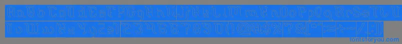 Miracle Hollow Inverse Font – Blue Fonts on Gray Background
