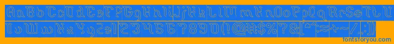 Miracle Hollow Inverse Font – Blue Fonts on Orange Background
