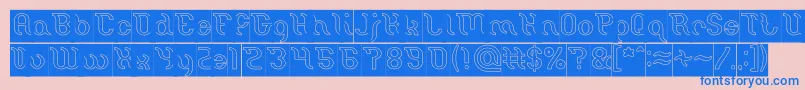 Miracle Hollow Inverse Font – Blue Fonts on Pink Background