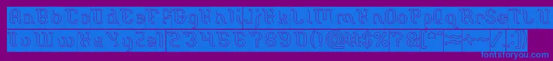 Miracle Hollow Inverse Font – Blue Fonts on Purple Background