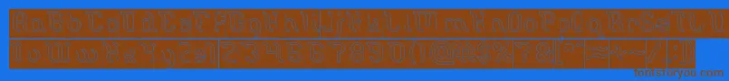Miracle Hollow Inverse Font – Brown Fonts on Blue Background