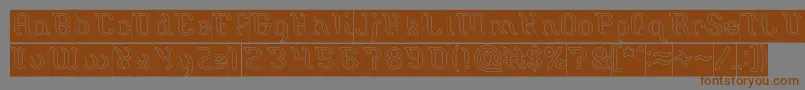Miracle Hollow Inverse Font – Brown Fonts on Gray Background