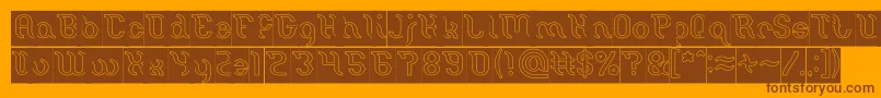 Miracle Hollow Inverse Font – Brown Fonts on Orange Background