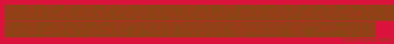Miracle Hollow Inverse Font – Brown Fonts on Red Background