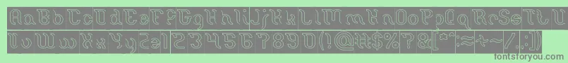Miracle Hollow Inverse Font – Gray Fonts on Green Background