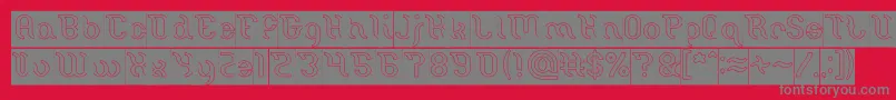 Miracle Hollow Inverse Font – Gray Fonts on Red Background