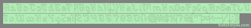 Miracle Hollow Inverse Font – Green Fonts on Gray Background