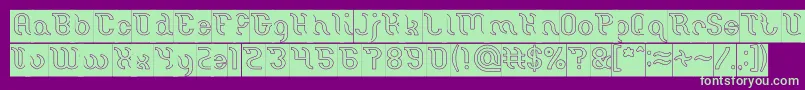 Miracle Hollow Inverse Font – Green Fonts on Purple Background