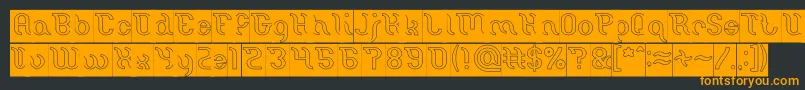 Miracle Hollow Inverse Font – Orange Fonts on Black Background