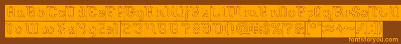 Miracle Hollow Inverse Font – Orange Fonts on Brown Background