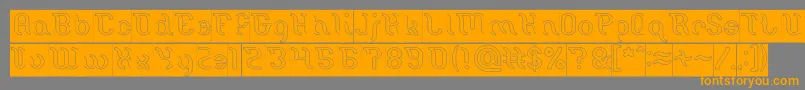 Miracle Hollow Inverse Font – Orange Fonts on Gray Background