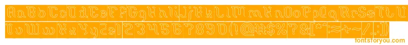 Miracle Hollow Inverse Font – Orange Fonts on White Background