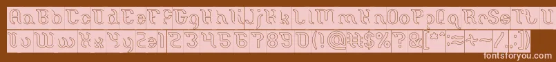 Miracle Hollow Inverse Font – Pink Fonts on Brown Background