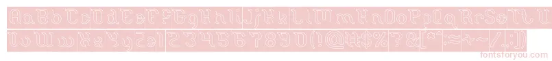 Miracle Hollow Inverse Font – Pink Fonts on White Background