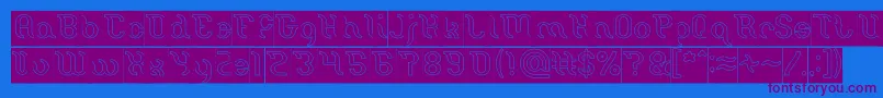 Miracle Hollow Inverse Font – Purple Fonts on Blue Background